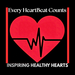 Red heart with heartbeat line graphic.